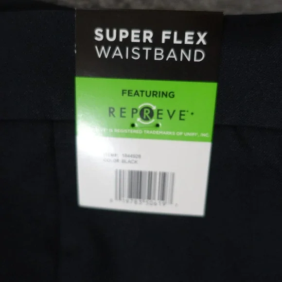 Haggar Performance Dress Pants Men 30x32 Super Flex Waistband Polyester Black - Picture 3 of 8